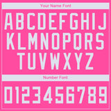 Custom Pink White Round Neck Basketball Jersey