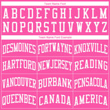 Custom Pink White Round Neck Suit Basketball Jersey