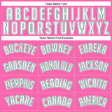 Custom Pink White-Kelly Green Authentic Throwback Basketball Jersey