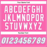 Custom Pink White-Royal Authentic Throwback Basketball Jersey