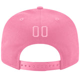 Custom Pink Pink-White Stitched Adjustable Snapback Hat