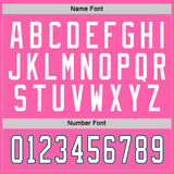 Custom Pink White-Light Blue Hockey Jersey
