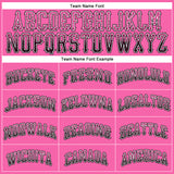 Custom Pink Black-White Authentic Drift Fashion Baseball Jersey