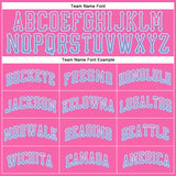 Custom Pink Light Blue-White Authentic Drift Fashion Baseball Jersey