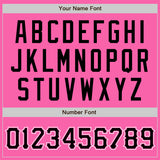 Custom Pink Black-White Authentic Baseball Jersey