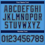 Custom Powder Blue Navy-Teal Authentic Baseball Jersey