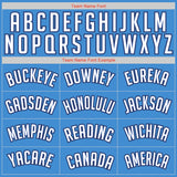 Custom Powder Blue White-Navy Authentic Throwback Rib-Knit Baseball Jersey Shirt