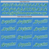 Custom Powder Blue Kelly Green-White Authentic Baseball Jersey