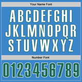 Custom Powder Blue Kelly Green-White Authentic Baseball Jersey