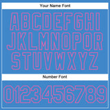 Custom Powder Blue Powder Blue-Pink Authentic Baseball Jersey