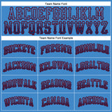 Custom Powder Blue Navy-Red Authentic Drift Fashion Baseball Jersey