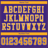 Custom Purple Gold-White Mesh Authentic Football Jersey