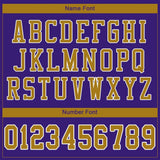 Custom Purple Old Gold-White Mesh Authentic Football Jersey