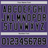 Custom Purple Black-Gray Authentic Baseball Jersey