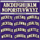 Custom Purple White-Old Gold Authentic Baseball Jersey