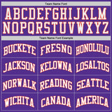 Custom Purple White-Orange Authentic Throwback Basketball Jersey