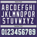 Custom Purple White-Kelly Green Hockey Jersey