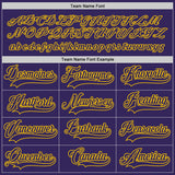 Custom Purple Purple-Gold Hockey Jersey