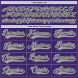 Custom Purple Black-Gray Authentic Baseball Jersey