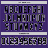 Custom Purple Black-Gray Authentic Baseball Jersey