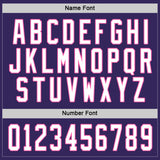 Custom Purple White-Pink Hockey Jersey