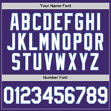 Custom Purple White-Light Blue Authentic Baseball Jersey