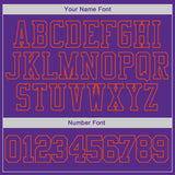 Custom Stitched Purple Purple-Orange Sports Pullover Sweatshirt Hoodie