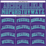 Custom Purple Teal-White Authentic Drift Fashion Baseball Jersey