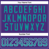 Custom Purple Teal-White Authentic Drift Fashion Baseball Jersey