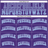 Custom Purple Light Blue-White Authentic Drift Fashion Baseball Jersey