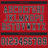 Custom Red Black-White Mesh Authentic Football Jersey