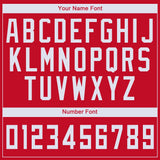 Custom Red White Round Neck Basketball Jersey