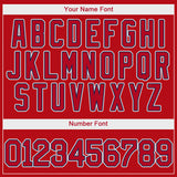 Custom Red Red-Navy Authentic Baseball Jersey