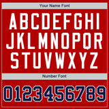Custom Red Navy-White Authentic Baseball Jersey