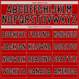 Custom Red Black-White Authentic American Flag Fashion Baseball Jersey