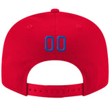 Custom Red Royal-White Stitched Adjustable Snapback Hat