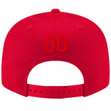 Custom Red Red-Black Stitched Adjustable Snapback Hat