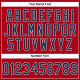 Custom Red Navy-White Performance T-Shirt