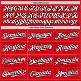 Custom Red White-Black Authentic Throwback Rib-Knit Baseball Jersey Shirt