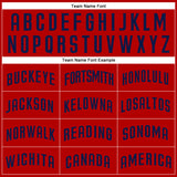 Custom Red Navy Authentic Baseball Jersey