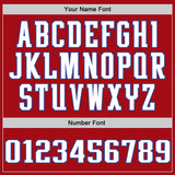 Custom Red White-Royal Authentic Baseball Jersey