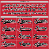 Custom Red Black-White Hockey Jersey