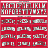 Custom Red White-Kelly Green Authentic Throwback Basketball Jersey
