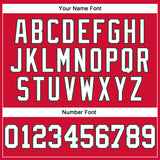 Custom Red White-Green Authentic Throwback Basketball Jersey