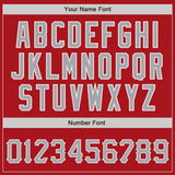 Custom Red Gray-White Authentic Baseball Jersey