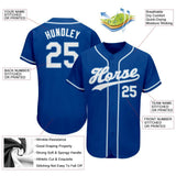 Custom Royal White-Light Blue Authentic Baseball Jersey