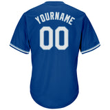 Custom Royal White-Light Blue Authentic Throwback Rib-Knit Baseball Jersey Shirt