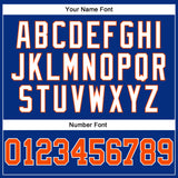 Custom Royal White Pinstripe Orange-White Authentic Baseball Jersey