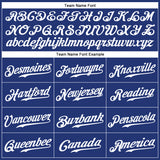 Custom Royal White-Purple Authentic Baseball Jersey