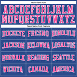 Custom Royal Pink-White Authentic Throwback Basketball Jersey